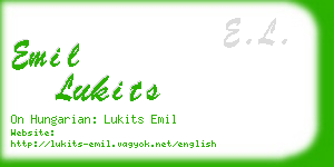 emil lukits business card